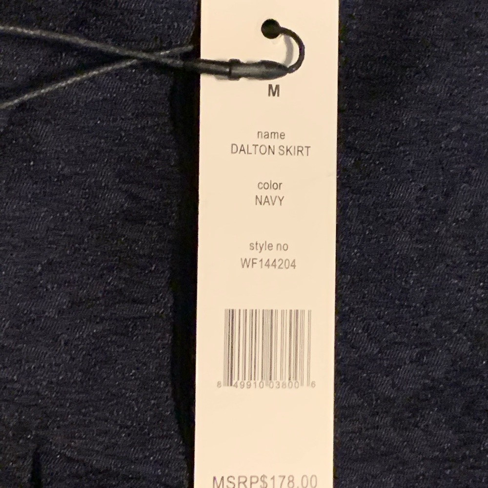 $178 NWT midnight blue Walter Baker Dalton Skirt M - Picture 7 of 13